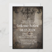 Rustieke kroonluchter  houten Vrijgezellenfeest Kaart (Voorkant)