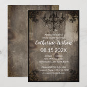 Rustieke kroonluchter  houten Vrijgezellenfeest Kaart (Voorkant / Achterkant)