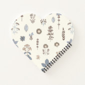 Rustieke kruiden blauw bruin notitieboek (Achterkant)