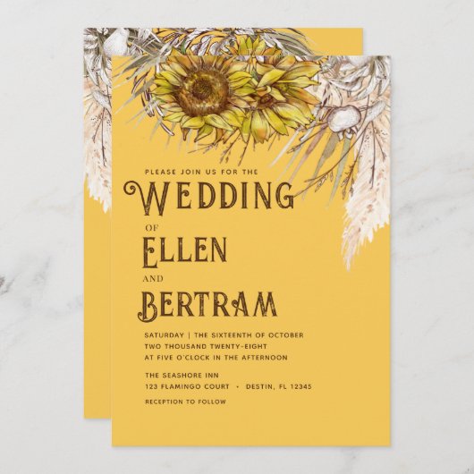 Rustieke kruiden Mosterd Zonnebloem (Voorkant / Achterkant)