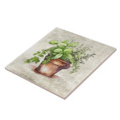 Rustieke Kruiden Neutrale Waterverven Tegeltje (Zijkant)