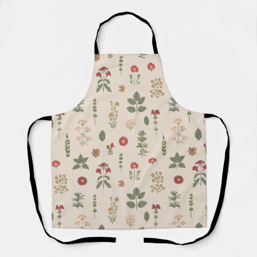 Rustieke Kruiden | Vintage Botanisch Schort (Voorkant)