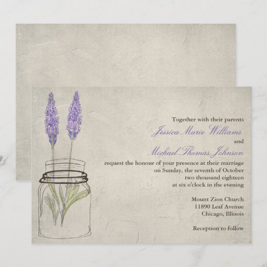 Rustieke Kruik | van de Metselaar van de Lavendel Kaart (Voorkant / Achterkant)