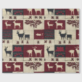 rustieke kruissteek-patchwork | volksvakantiemotie cadeaupapier (Vlak)