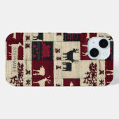 rustieke kruissteek-patchwork | volksvakantiemotie Case-Mate iPhone case (Achterkant (horizontaal))