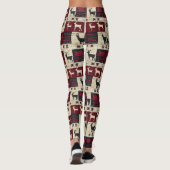 rustieke kruissteek-patchwork | volksvakantiemotie leggings (Achterkant)