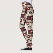 rustieke kruissteek-patchwork | volksvakantiemotie leggings (Links)