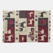 rustieke kruissteek-patchwork | volksvakantiemotie theedoek (Horizontaal)