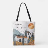 Rustieke kunst op het platteland, esthetische Cott Tote Bag (Achterkant)