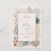 Rustieke Kust Folk Art Wedding Kaart (Voorkant / Achterkant)