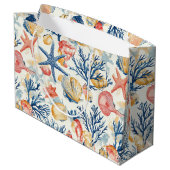 Rustieke Kust - Zeeschelpen, Zeesterren, Rif (10) Groot Cadeauzakje (Achterkant Gekanteld)