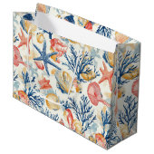 Rustieke Kust - Zeeschelpen, Zeesterren, Rif (10) Groot Cadeauzakje (Voorkant Gekanteld)