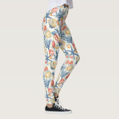 Rustieke Kust - Zeeschelpen, Zeesterren, Rif (10) Leggings (Rechts)