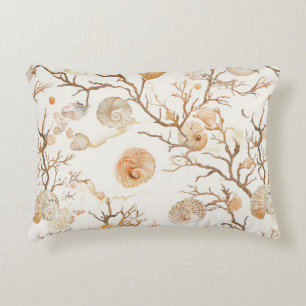 Rustieke Kust - Zeeschelpen, Zeesterren, Rif (14) Accent Kussen
