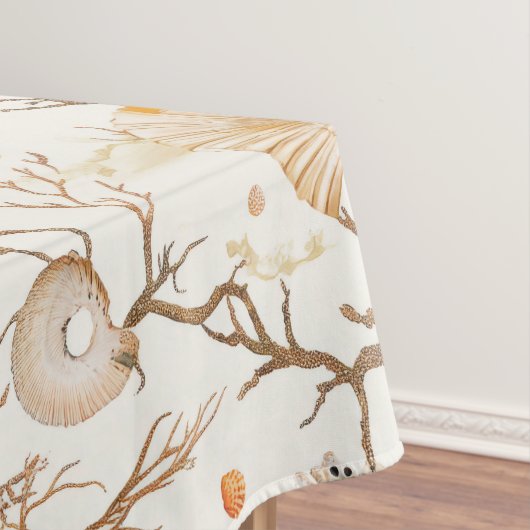 Rustieke Kust - Zeeschelpen, Zeesterren, Rif (14) Tafelkleed (Voorbeeld)