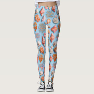 Rustieke Kust - Zeeschelpen, Zeesterren, Rif (15) Leggings