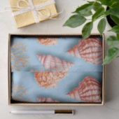 Rustieke Kust - Zeeschelpen, Zeesterren, Rif (15) Tissuepapier (Geschenk)
