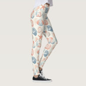 Rustieke Kust - Zeeschelpen, Zeesterren, Rif (23) Leggings (Rechts)