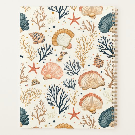 Rustieke Kust - Zeeschelpen, Zeesterren, Rif (24) Planner (Achterkant)