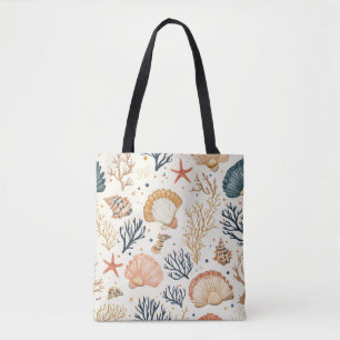 Rustieke Kust - Zeeschelpen, Zeesterren, Rif (24) Tote Bag