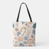 Rustieke Kust - Zeeschelpen, Zeesterren, Rif (24) Tote Bag (Achterkant)