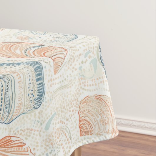 Rustieke Kust - Zeeschelpen, Zeesterren, Rif (25) Tafelkleed (Voorbeeld)