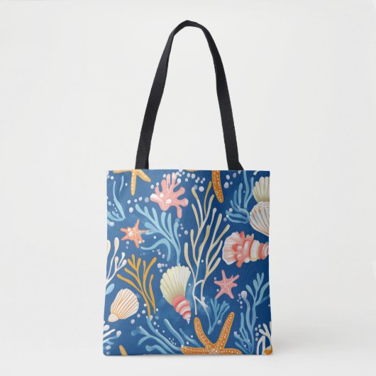 Rustieke Kust - Zeeschelpen, Zeesterren, Rif (26) Tote Bag (Voorkant)