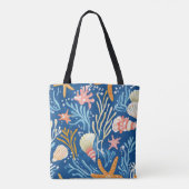 Rustieke Kust - Zeeschelpen, Zeesterren, Rif (26) Tote Bag (Achterkant)