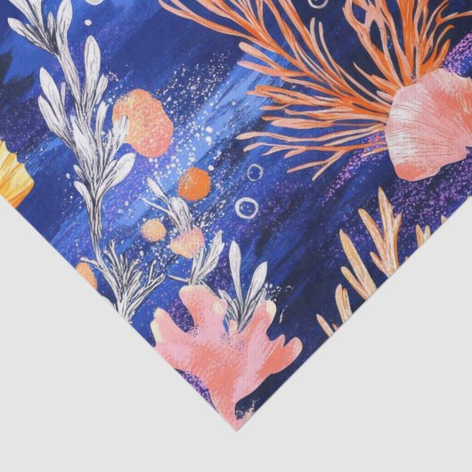 Rustieke Kust - Zeeschelpen, Zeesterren, Rif (27) Tissuepapier (Detail)