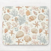 Rustieke Kust - Zeeschelpen, Zeesterren, Rif (32) Muismat (Voorkant)