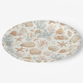 Rustieke Kust - Zeeschelpen, Zeesterren, Rif (32) Papieren Bordje (Gekanteld)