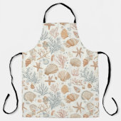 Rustieke Kust - Zeeschelpen, Zeesterren, Rif (32) Schort (Voorkant)