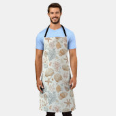 Rustieke Kust - Zeeschelpen, Zeesterren, Rif (32) Schort (Gedragen)