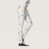 Rustieke Kust - Zeeschelpen, Zeesterren, Rif (34) Leggings (Rechts)