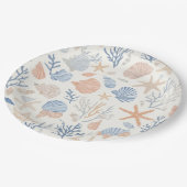 Rustieke Kust - Zeeschelpen, Zeesterren, Rif (34) Papieren Bordje (Gekanteld)