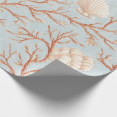 Rustieke Kust - Zeeschelpen, Zeesterren, Rif (36) Cadeaupapier (Hoek)