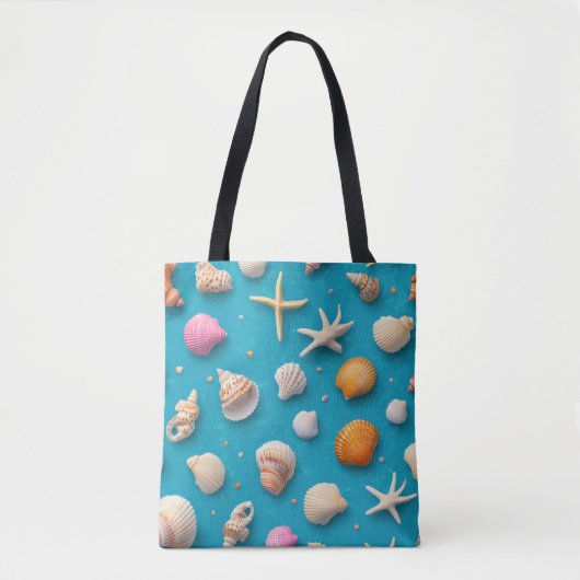 Rustieke Kust - Zeeschelpen, Zeesterren, Rif (3) Tote Bag (Voorkant)