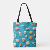 Rustieke Kust - Zeeschelpen, Zeesterren, Rif (3) Tote Bag (Achterkant)