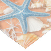 Rustieke Kust - Zeeschelpen, Zeesterren, Rif (4) Tafelkleed (Gekanteld)