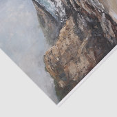 Rustieke Kustkliffen Landschapsschilderij Decoupag Tissuepapier (Detail)