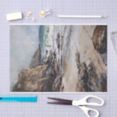 Rustieke Kustkliffen Landschapsschilderij Decoupag Tissuepapier (Craft)