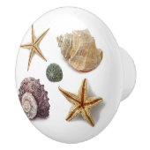 Rustieke kuststrand chique zeeschelp zeesterren keramische knop (Rechts)