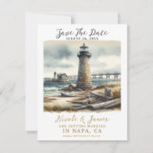 Rustieke Kustvuurtoren Kustkust Kustkust Seizoen S Kaart (Voorkant)