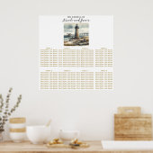 Rustieke Kustvuurtoren Strand Zitzone Poster (Keuken)