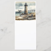 Rustieke Kustvuurtoren Zeekust Strand Menu (Achterkant)