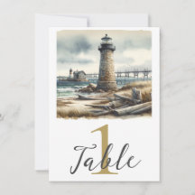 Rustieke Kustvuurtoren Zeezijde Strand Tafel