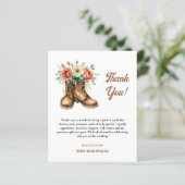 Rustieke laarzen & Bubbly Vrijgezellenfeest Dank u (Staand voorkant)