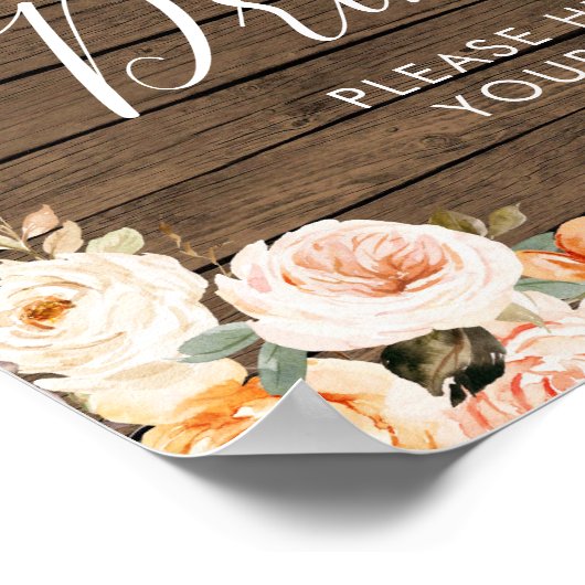 Rustieke laarzen & Bubbly Vrijgezellenfeest Drink  Poster (Hoek)