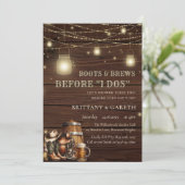 Rustieke laarzen en bieren Voor mijn landelijke sc Kaart (Staand voorkant)