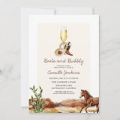 Rustieke laarzen en Bubble Country Vrijgezellenfee Kaart (Voorkant)